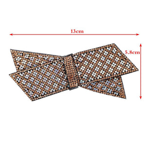 Crystal Big Bow Hair Clips For Women Girls Hair Accessories Rhinestone Hairpins Plastic Hairgirps Retro Barrette Headwear Gorgeous Hair Accessories For Women