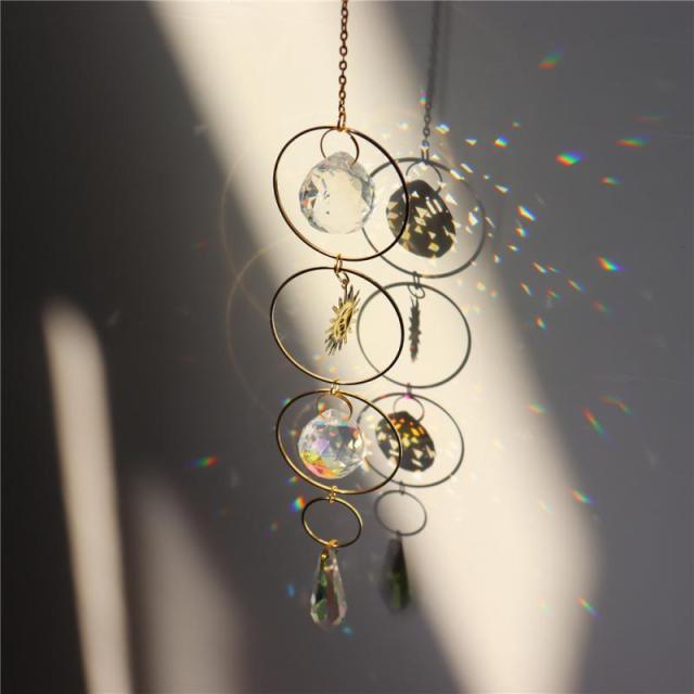 Crystal Dream Wind Chimes Dream Catcher Gifts Wall Hanging Home Decoration Window Wind Spinner OrnamentFor Bedroom Living Room Decoration Creative Girls Gifts Photography