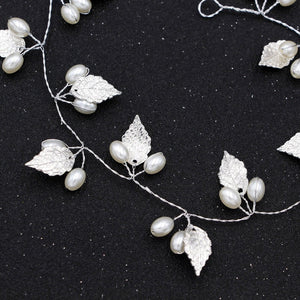 Crystal Pearl Bridal Tiaras Hairbands Hairpins Bridesmaid Diamante Hair Vine Accessories Wedding Jewelry 35cm Headwear Gorgeous Hair Accessories For Women