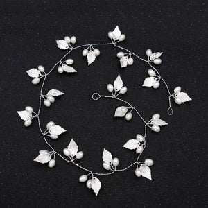 Crystal Pearl Bridal Tiaras Hairbands Hairpins Bridesmaid Diamante Hair Vine Accessories Wedding Jewelry 35cm Headwear Gorgeous Hair Accessories For Women