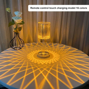 Crystal Table Lamp LED Diamond Touch Bedside Atmosphere Light RGB Remote Control Romantic Night Light Decorative Table Lamp Cute Study Lamps for Bedroom Décor