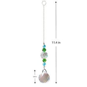 Crystal Wind Star Moon Pendant Handmade Sun Catcher Light Catcher Newly Designed Prism Crystal Colorful Light Prism Chandelier Glass Crystal Pendant Pearl Yarn Gift Handmade Garden Window Wedding Curtain Chandelier