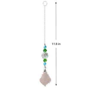 Crystal Wind Star Moon Pendant Handmade Sun Catcher Light Catcher Newly Designed Prism Crystal Colorful Light Prism Chandelier Glass Crystal Pendant Pearl Yarn Gift Handmade Garden Window Wedding Curtain Chandelier