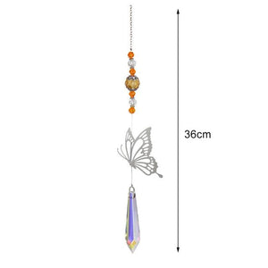 Crystal Wind Star Moon Pendant Handmade Sun Catcher Light Catcher Newly Designed Prism Crystal Colorful Light Prism Chandelier Glass Crystal Pendant Pearl Yarn Gift Handmade Garden Window Wedding Curtain Chandelier