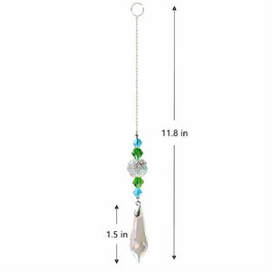 Crystal Wind Star Moon Pendant Handmade Sun Catcher Light Catcher Newly Designed Prism Crystal Colorful Light Prism Chandelier Glass Crystal Pendant Pearl Yarn Gift Handmade Garden Window Wedding Curtain Chandelier