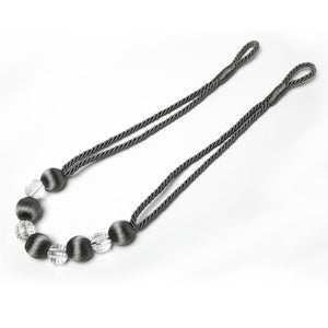 Curtain Tie Backs Rope Curtain Tiebacks With Bling Crystal Beads Curtain Decor Accessories Clips Curtain Holders For Drape  Durable Tie Backs Drapery Holdbacks Holder For Window Curtain Panels Drapes Home Decor