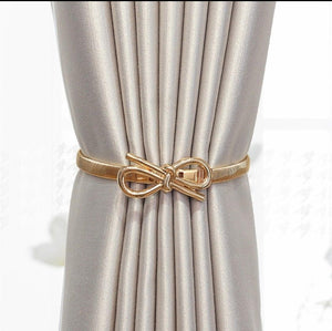 Curtain Tieback High Quality Elastic Holder Hook Buckle Clip Pretty And Fashion Polyester Decorative Home Accessories Leaves Curtain Holder Holdback For Window Drapery Convenient Office Home Decoration Buckle Holdbacks Curtain Straps