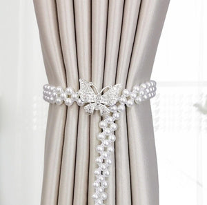 Curtain Tieback High Quality Elastic Holder Hook Buckle Clip Pretty and Fashion Polyester Decorative Home Accessories Modern Style Convenient Drape Tie Backs,Handmade Curtains Holdbacks Holder for Home Kitchen Office