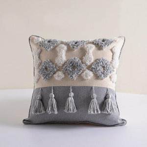Cushion Cover Cotton Linen Pillowcase Tufted Beige Decorative Fashionable Cotton Hand-Woven Throw Pillow Covers Tufted  Pillow Covers  Bedroom Throw Pillow Cushion For Bed Home