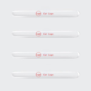 Custom Logo Car Door Sticker Scratches Resistant Cover Auto Handle Protection Film Anti-Scratch Invisible Car Door Handle Stickers Fit for Mercedes Benz Carbon Fiber Protection Film Anti-Collision Protection Exterior Accessory Car Decor Car Stickers