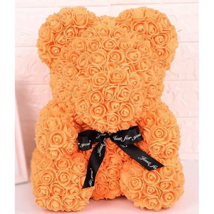 Cute artificial rose flower teddy bears gift box for home decor - Christmas Valentine's Day wedding day presents