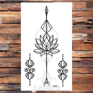 Cute Black Birds Temporary Waterproof Stickers Tattoo Flower Body Elegant Bird Butterfly Style For Womens