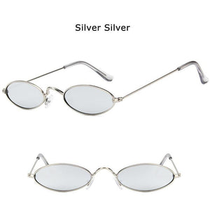 Cute Black Round Style Sun Glasses Design Retro Style Women Sunglasses New Vintage Oval Small Eyewear Metal Light Frame For Female