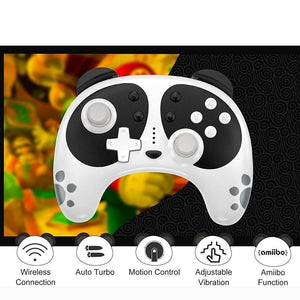 Cute Black White Joystick Wireless Bluetooth Panda Joystick Remote Controller Gamepad Compatible With For PC Laptop