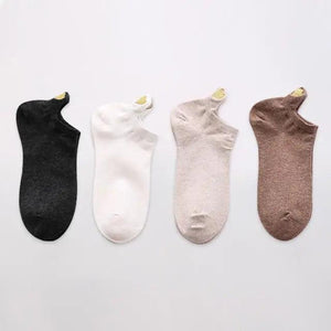 Cute Heart Design 4 Pairs Socks For Women Fashion Spring Cotton Modern Girls Casual Outdoor Socks For Women