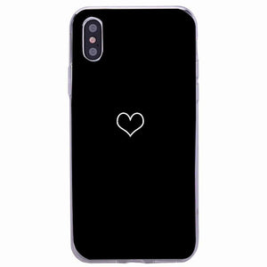 Cute Hearts Pattern Slim Thin Soft Shockproof Silicone Protective Case Case For Iphone 11 Case Cover Silicone Soft Cover For Iphone 5 5s Se 2020 6s 7 8 Plus Xs 11 Pro Max X Xr