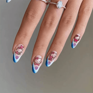 Cute rabbit Cute cat  Japanese Justice Girl 3D Back Glue Nail Sticker Nail Decoration Nail Art Nail Ornament Self Adhesive Nail Decals for Nail Art Decoration Including Hearts Stars Letters Bowknot Leaves Flowers Plants Fruits Butterflies for Woman