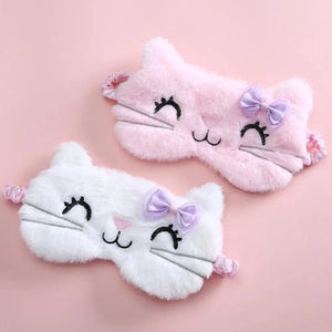 Cute Soft Cat Eye Cover Sleep Mask Comfortable Cartoon Mask Travel Rest Sleeping Aid Eye Patch Sleeping Mask Lightweight Blindfold For Travel