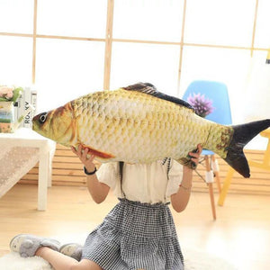 Cute Staffed Soft Animal Fish Plush Toys Pillow Creative Pillow Cushion Soft Fish Cushion Pillow Carp Plush Pillow Stuffed Toy Throw Pillow for Home Decoration Gift Kids Pillow Stuffed Animal Toy Gift Kids Toy Christmas Gifts