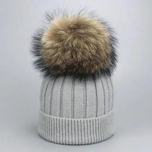 Cute Winter Warm Comfortable Cap Detachable Pom Pom Autumn Super Soft Fashionable Caps For Adults And Kids