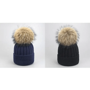 Cute Winter Warm Comfortable Cap Detachable Pom Pom Autumn Super Soft Fashionable Caps For Adults And Kids