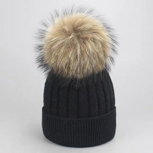 Cute Winter Warm Comfortable Cap Detachable Pom Pom Autumn Super Soft Fashionable Caps For Adults And Kids