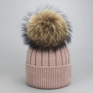 Cute Winter Warm Comfortable Cap Detachable Pom Pom Autumn Super Soft Fashionable Caps For Adults And Kids