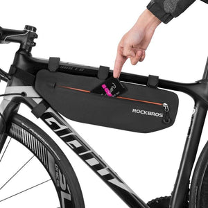 Cycling Bicycle Bags Top Tube Front Frame Bag Waterproof Road  Dirt-resistant Bike Accessories Bags  Bike Frame Bag Waterproof Bike Elegant Design Bag Bicycle Under Top Tube Bag Corner Pouch Storage Bag For Cycling Accessories