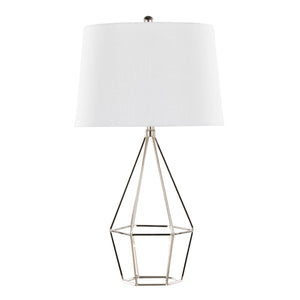 Diana - Contemporary Table Lamp (Set of 2) - Polished Nickel / Black Satin by Couch.com