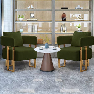 Modern Decorative Chair Teddy Fleece Upholstered And Metal Foot by Couch.com