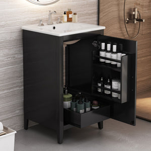Modern Bathroom Vanity With Sink, Functional Drawer, Soft- Closing Door by Couch.com
