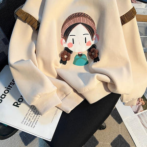 Girls Stylish Hoodie Base Layer Casual Style For Kids
