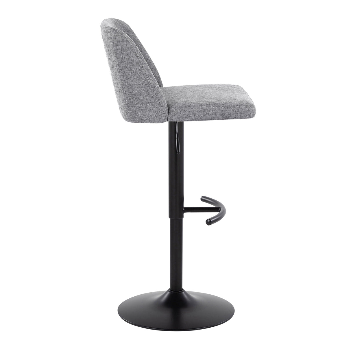 Toriano - Contemporary Adjustable Bar Stool With Rounded T Footrest (Set of 2) by Couch.com