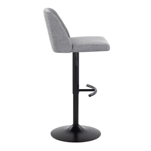 Toriano - Contemporary Adjustable Bar Stool With Rounded T Footrest (Set of 2) by Couch.com