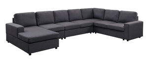 Hayden - Linen 7 Seat Reversible Modular Sectional Sofa Chaise by Couch.com