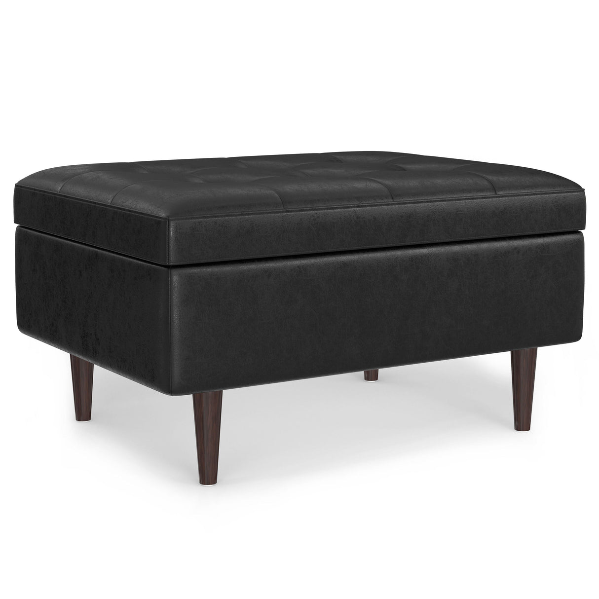Shay - Large Square Coffee Table Storage Ottoman Mid-Century Style by Couch.com