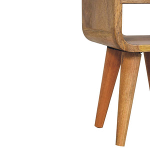 Mini California Curved Nightstand Wth Lower Slot by Couch.com