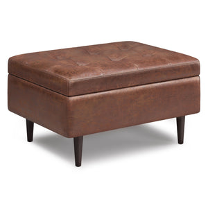 Shay - Large Square Coffee Table Storage Ottoman Mid-Century Style by Couch.com