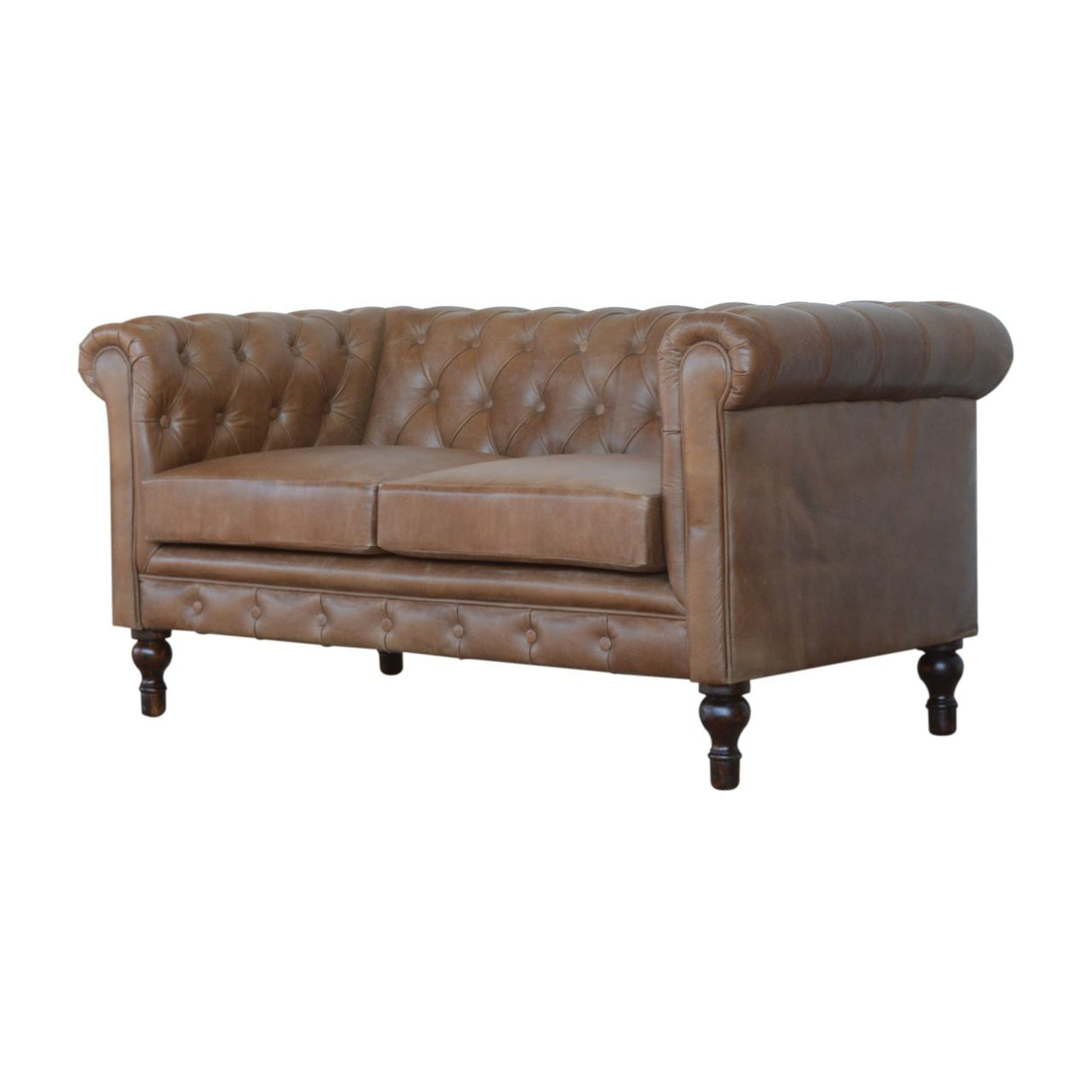 Buffalo - Leather Chesterfield Sofa - Brown by Couch.com