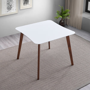 Benton - Modern Top Dining Table - Brown / Walnut Brown / White by Couch.com