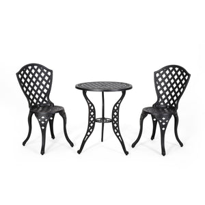 Bono Metal Bistro Set - Black by Couch.com