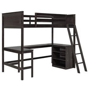 Loft Bed With Shelves With Desk by Couch.com