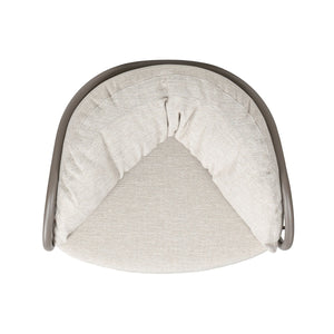 Harper - Barrel Upholstered Patio Deep Seating Armchair Axroma Olefin - Oat Beige by Couch.com