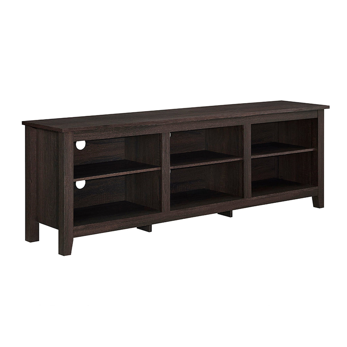 Modern Transitional 3 Shelf Open Storage 70" TV Stand For 80" TVs by Couch.com