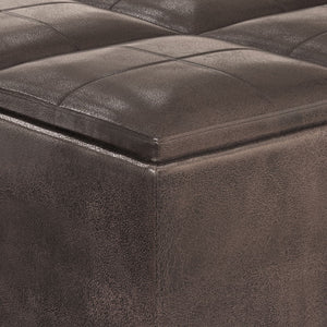 Avalon - Upholstered Square Coffee Table Storage Ottoman by Couch.com