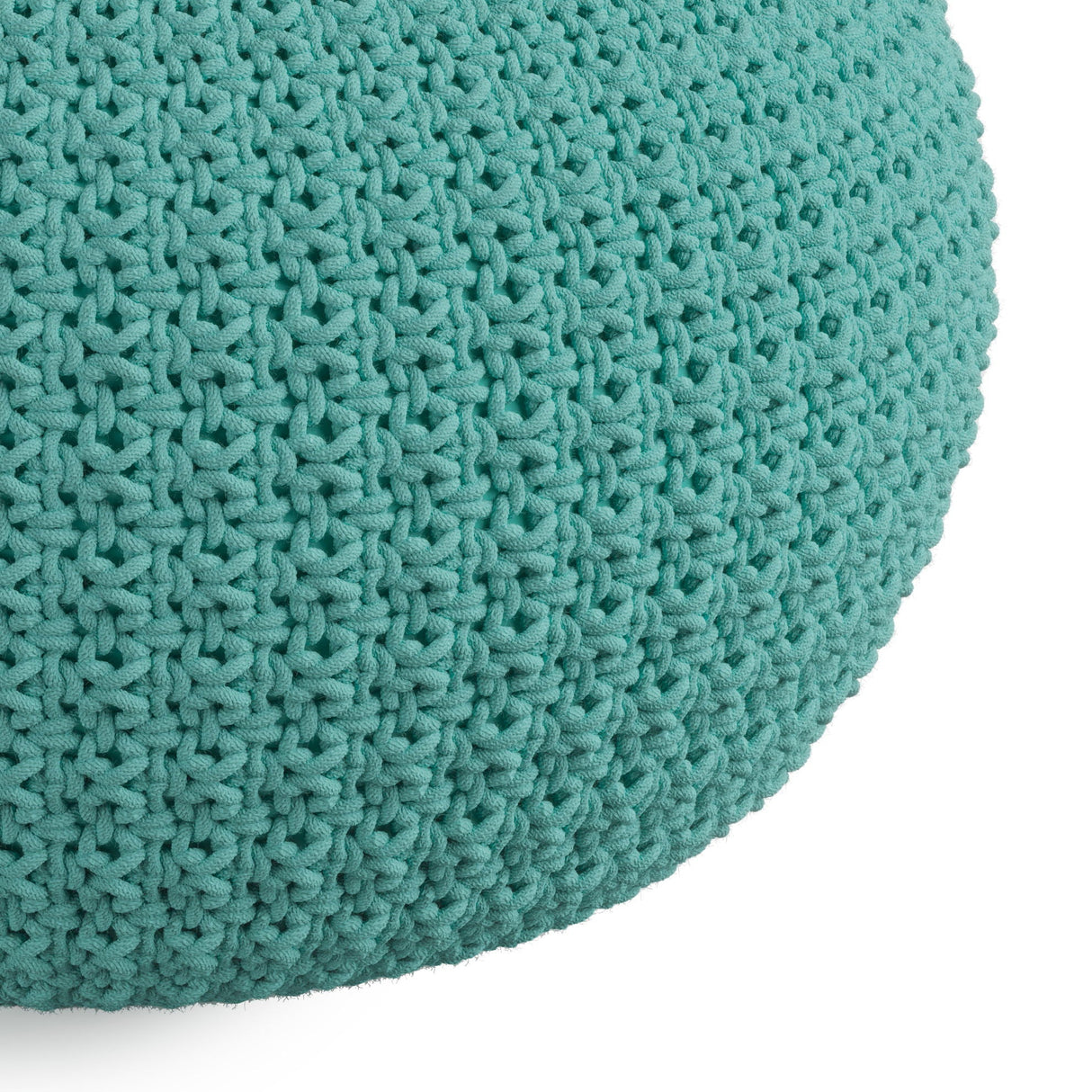 Sonata - Handcrafted Round Knitted Outdoor / Indoor Pouf by Couch.com