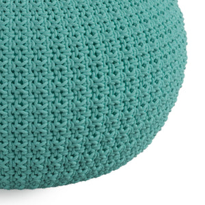 Sonata - Handcrafted Round Knitted Outdoor / Indoor Pouf by Couch.com