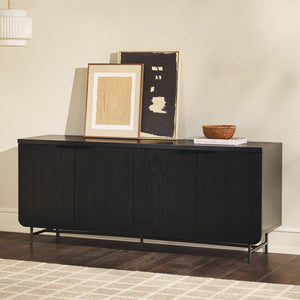 Modern Fluted Door Minimalist Storage Sideboard by Couch.com