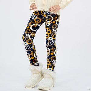 Girls' Autumn And Winter Thermal Base Medium And Large Printed Velvet