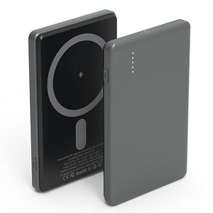 2 In 1 5000mAh Slim MagSafe Wireless Power Bank by DirectDeals